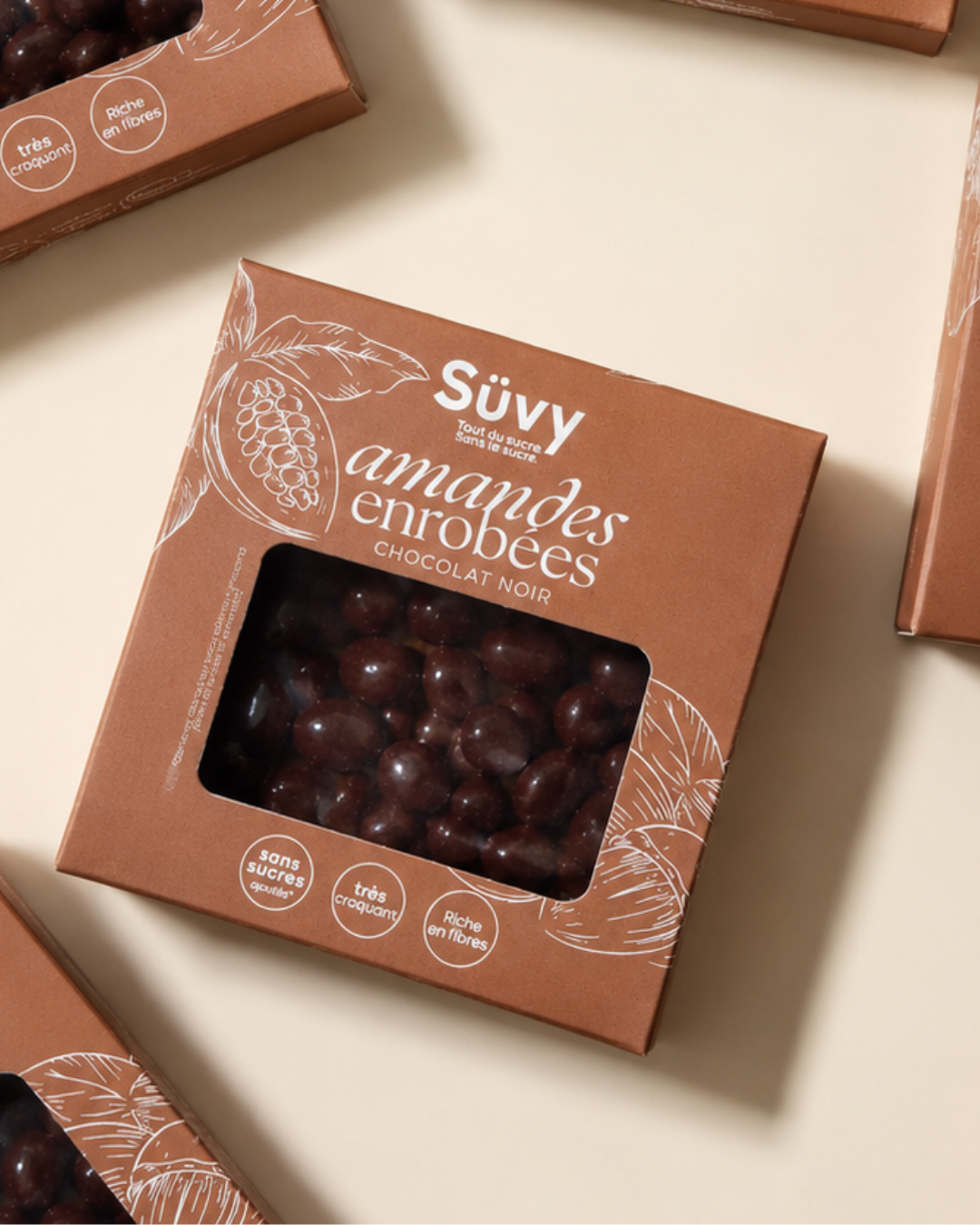 Amandes enrobées de chocolat